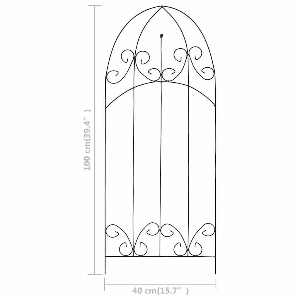 Plant Climbing Rack Black Garden Trellis Arched Roof Stand Flowers Growing