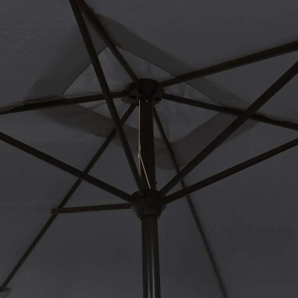 Garden Parasol UV Protective Polyester 300x200cm Black Foldable Crank Tilt Outdoor Sunshade