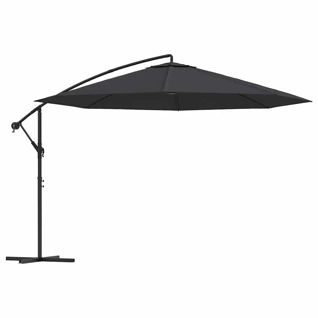 Cantilever Garden Parasol Aluminium 350cm Black