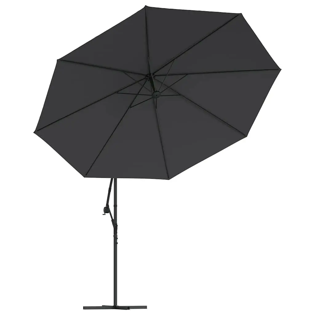 Cantilever Garden Parasol Aluminium 350cm Black