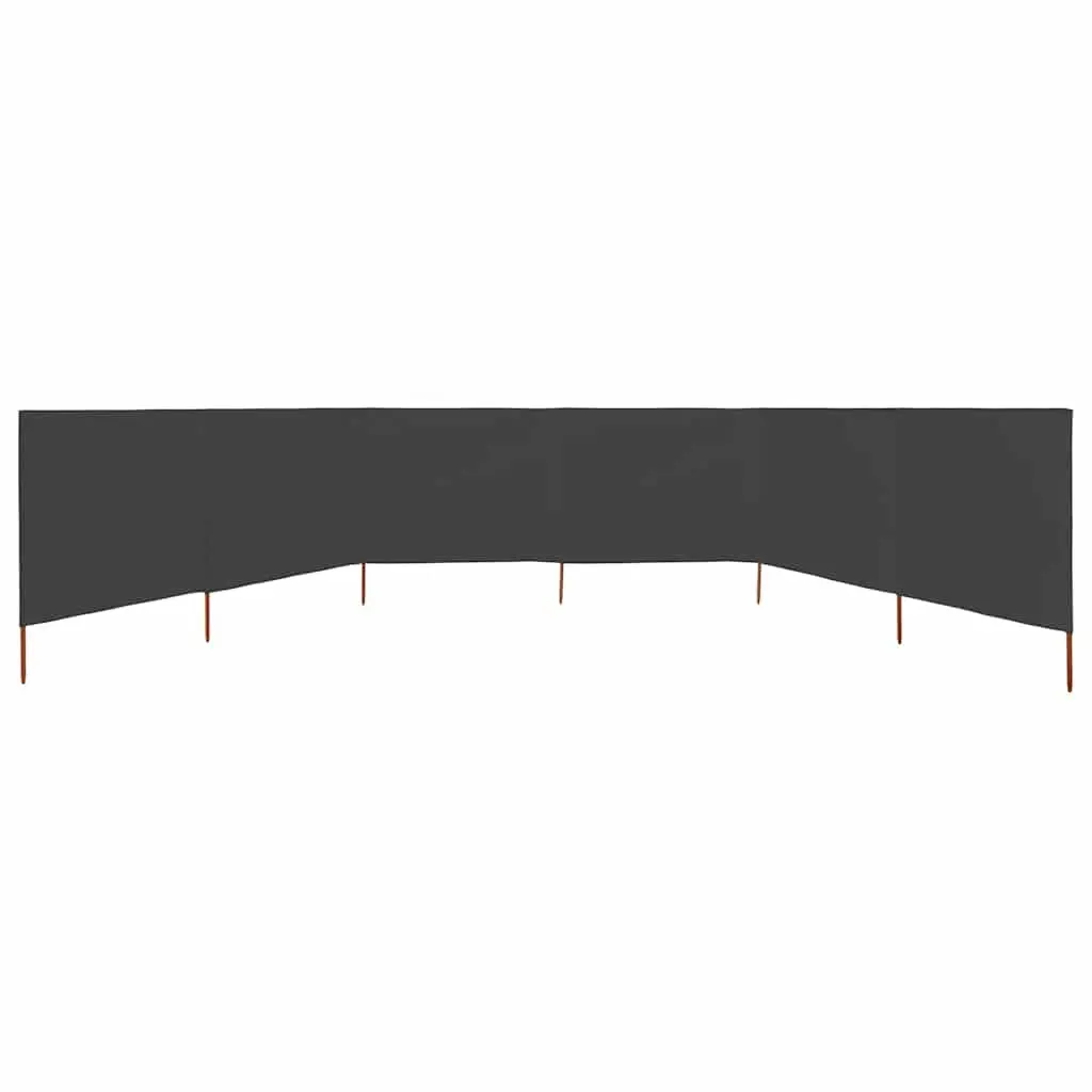 Wind Screen 6-Panel Folding Outdoor Garden Shelter Anthracite 800x120 cm