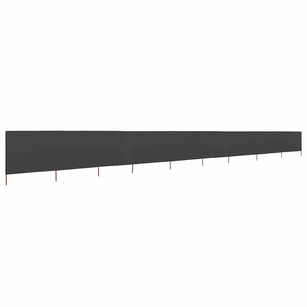 9-Panel Folding Wind Screen Outdoor Garden Shelter Anthracite 1200x160cm