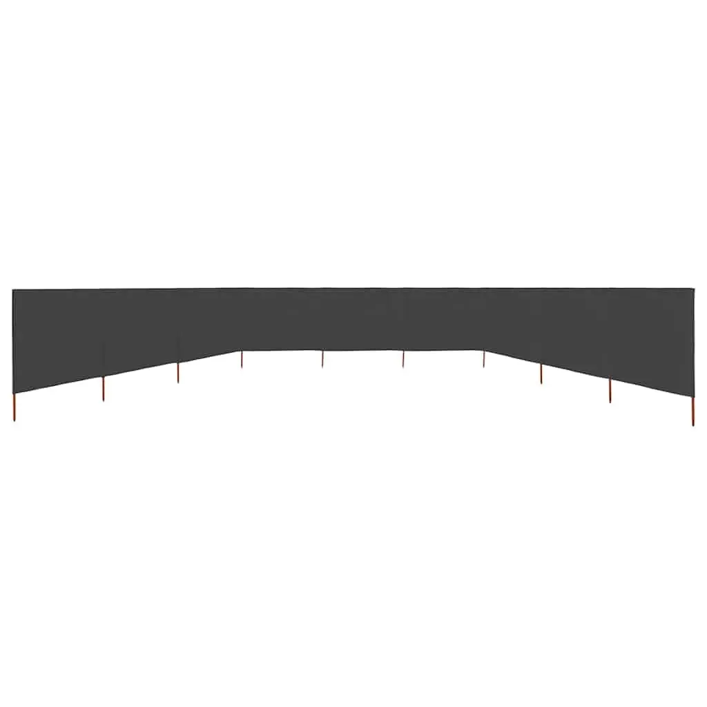 9-Panel Folding Wind Screen Outdoor Garden Shelter Anthracite 1200x160cm