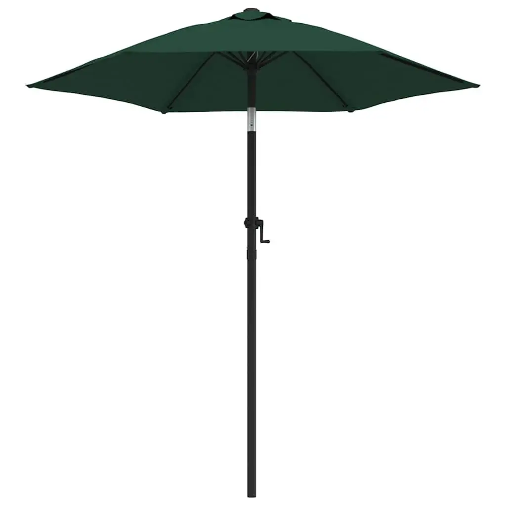 Garden Parasol Polyester 200x224cm Green Outdoor Umbrella Patio Sunshade Crank Tilt