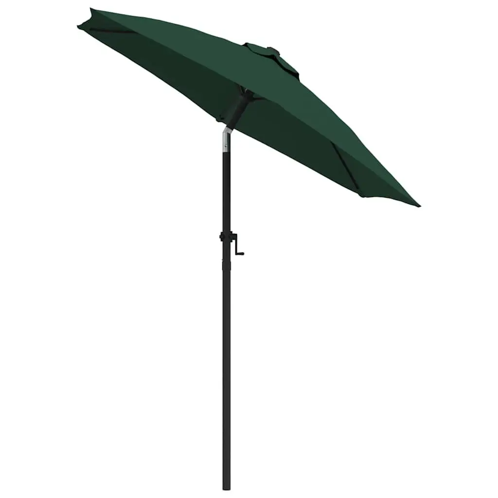Garden Parasol Polyester 200x224cm Green Outdoor Umbrella Patio Sunshade Crank Tilt