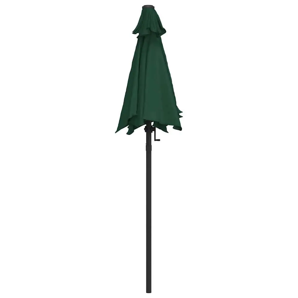 Garden Parasol Polyester 200x224cm Green Outdoor Umbrella Patio Sunshade Crank Tilt