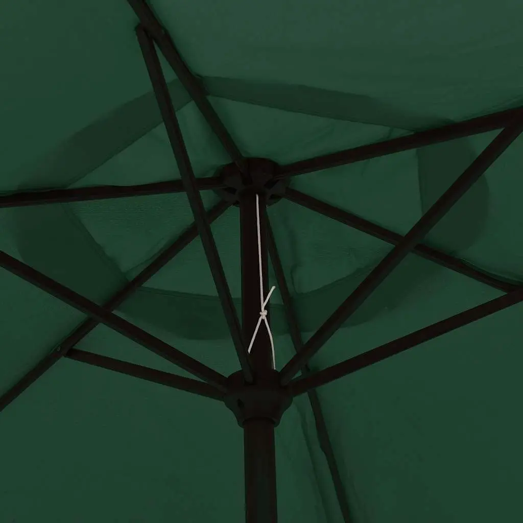 Garden Parasol Polyester 200x224cm Green Outdoor Umbrella Patio Sunshade Crank Tilt
