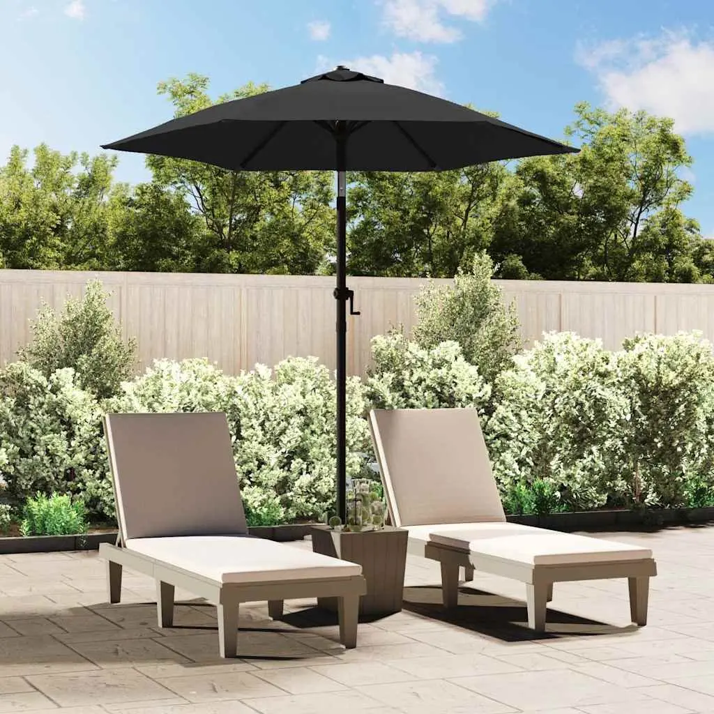 Garden Parasol Aluminium 200x224cm Anthracite Outdoor Sun Shade Patio Umbrella Crank Tilt