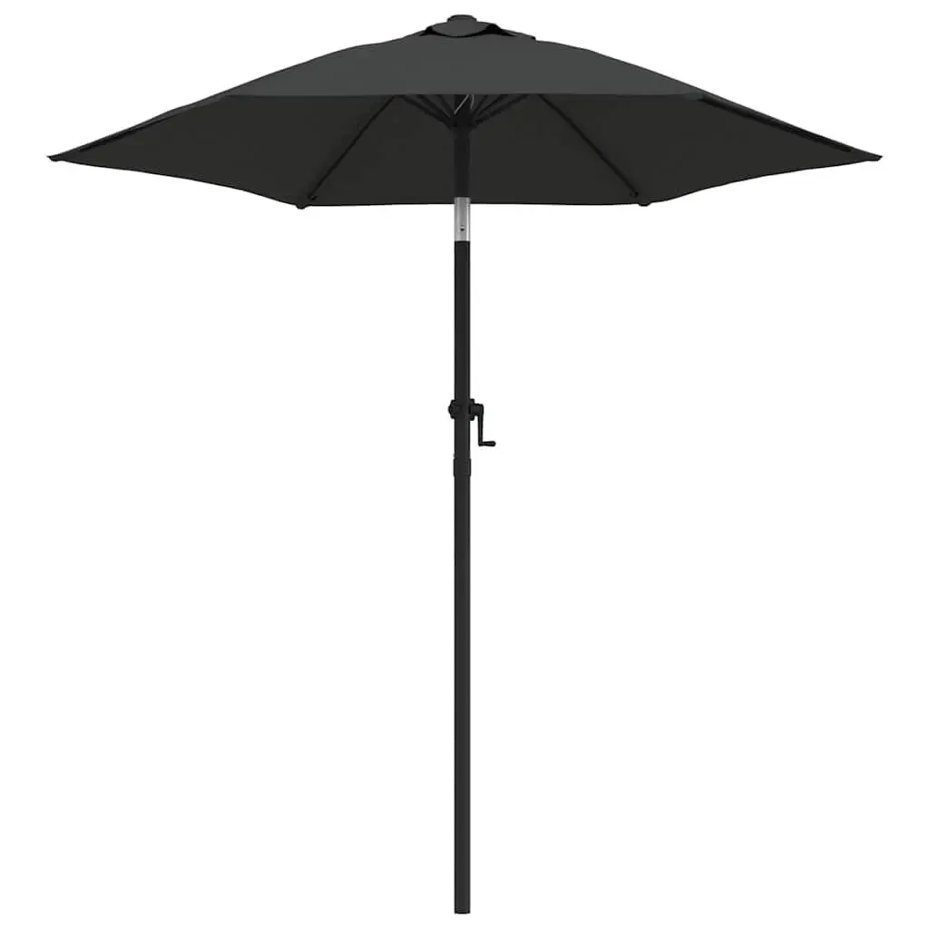Garden Parasol Aluminium 200x224cm Anthracite Outdoor Sun Shade Patio Umbrella Crank Tilt