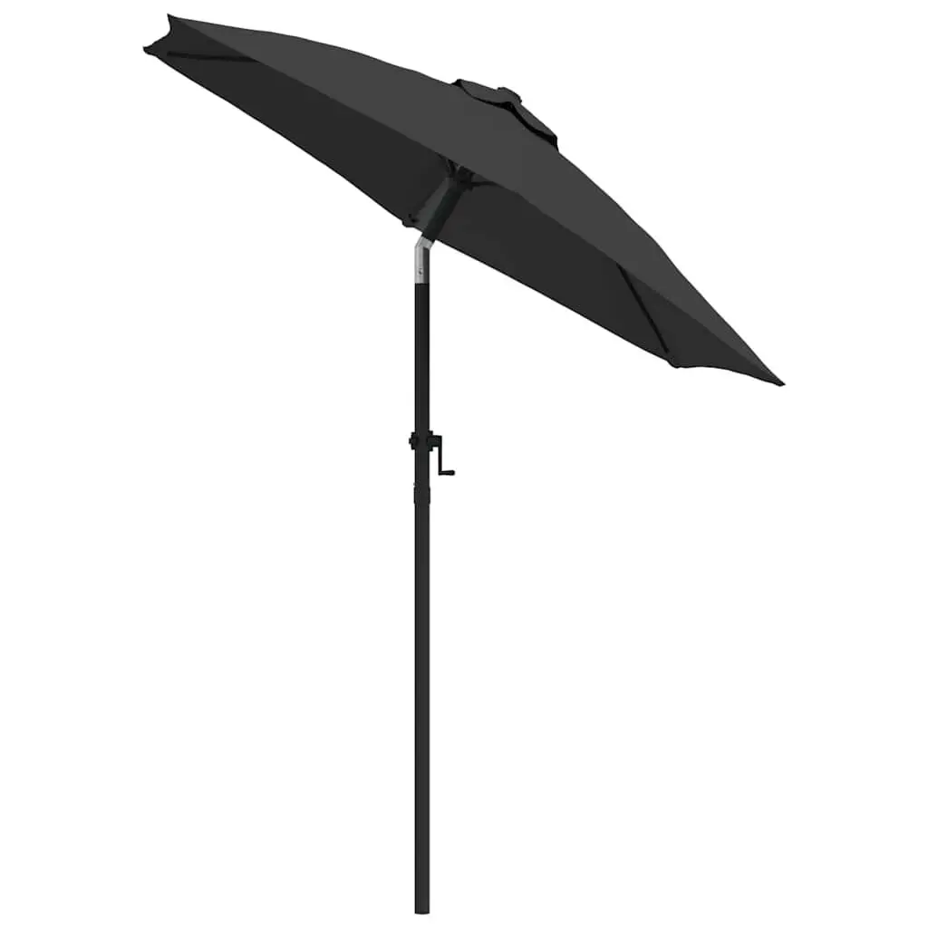 Garden Parasol Aluminium 200x224cm Anthracite Outdoor Sun Shade Patio Umbrella Crank Tilt
