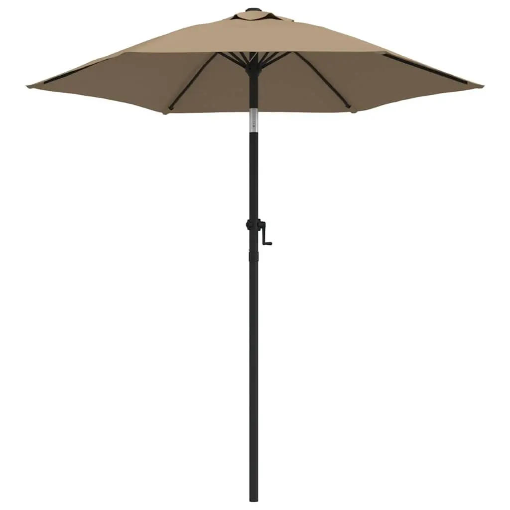 Garden Parasol Taupe 200x224cm Outdoor Patio Umbrella Sunshade Crank Tilt