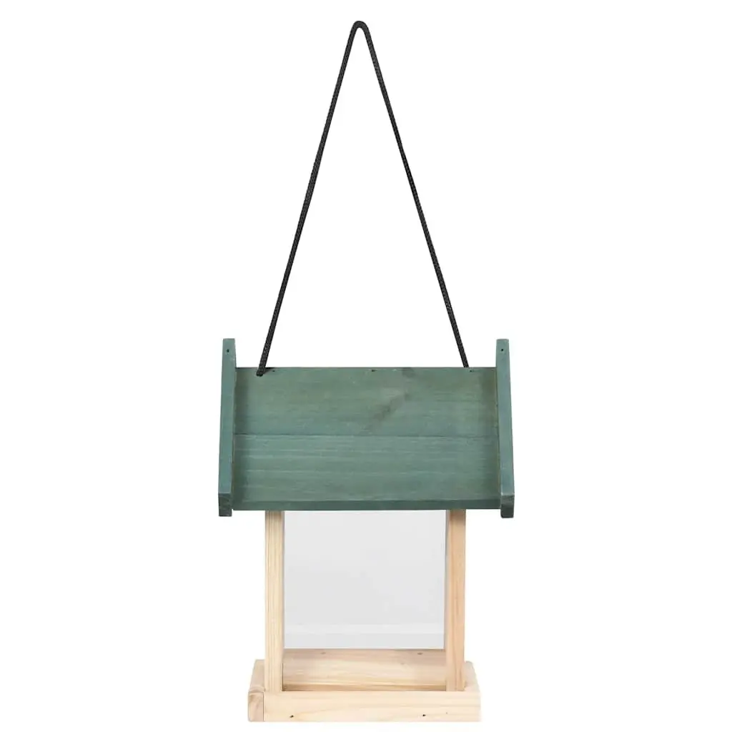 Wooden Bird Feeders Firwood Construction 4 Piece Beige Hanging Feeder House with Stand