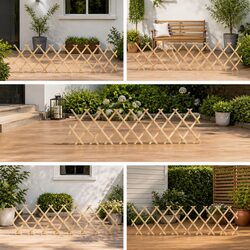 Practical Applications of 5 pcs Wooden Trellis Fence Panels