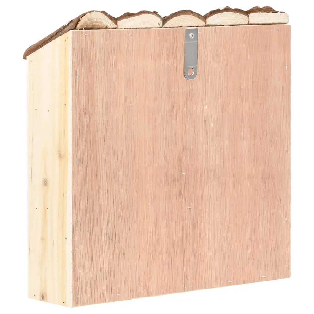 Insect Hotel Wooden Butterfly House Garden Wildlife Shelter Firwood Brown 30x10x30cm