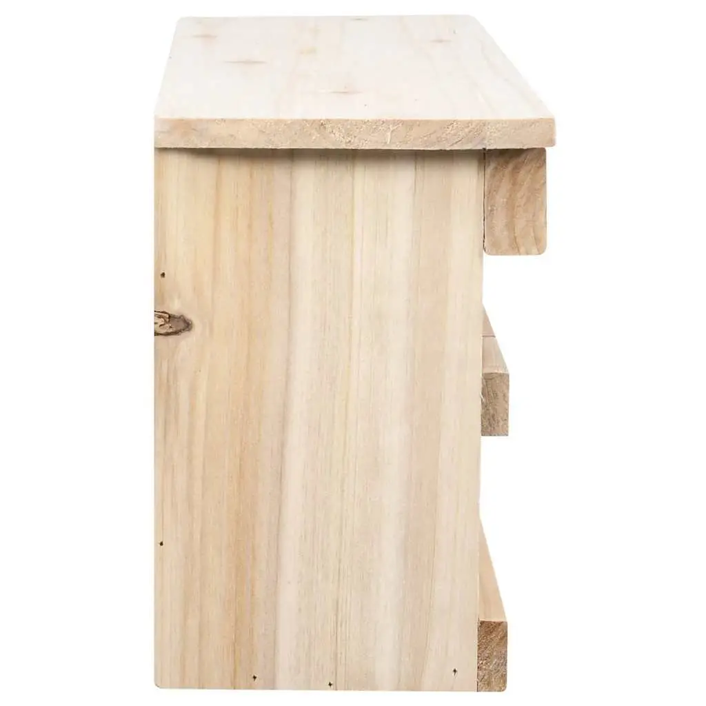 5 Room Wooden Birdhouse Brown Firwood Outdoor Nesting Box with Removable Doors