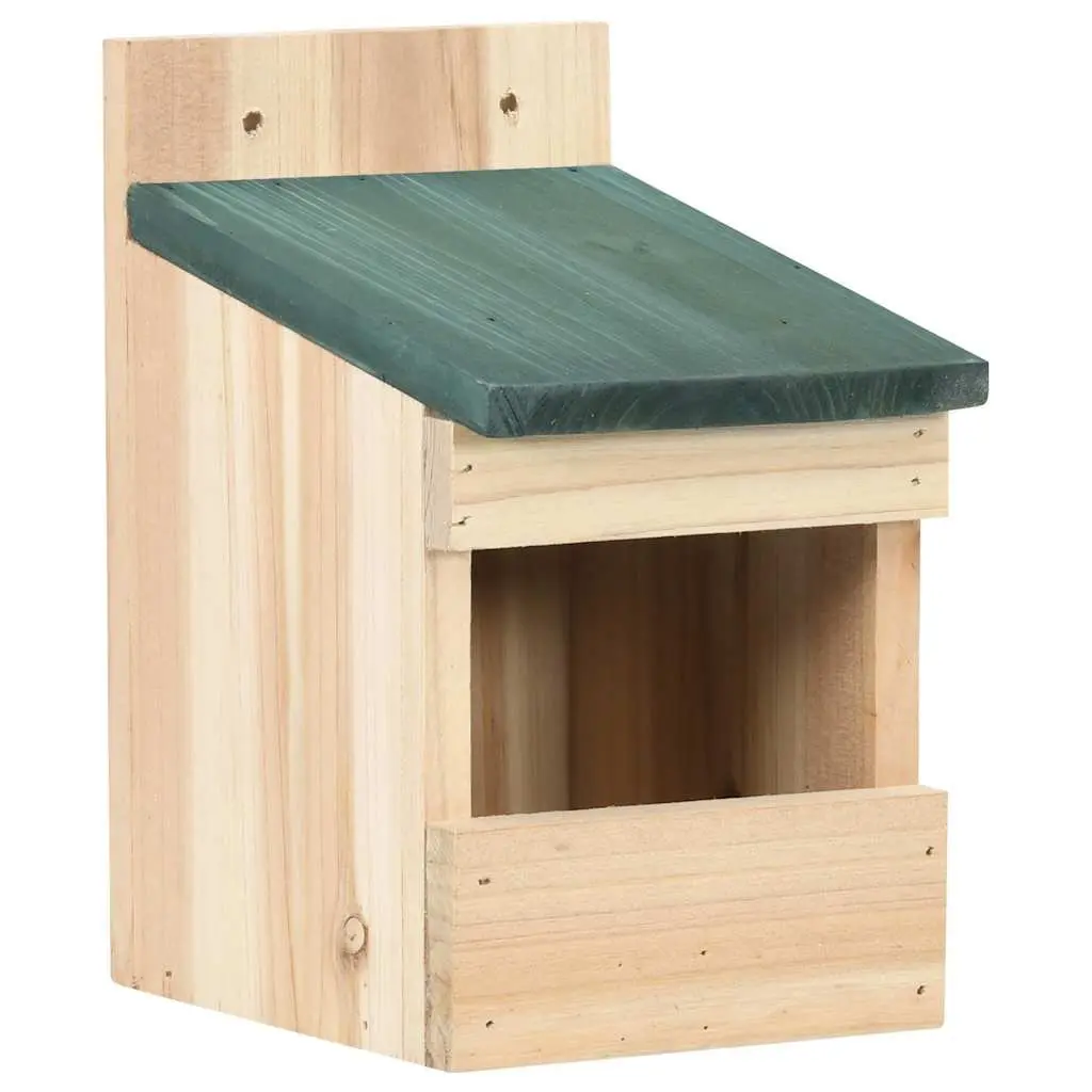 4-Piece Wooden Birdhouse Set for Gardens