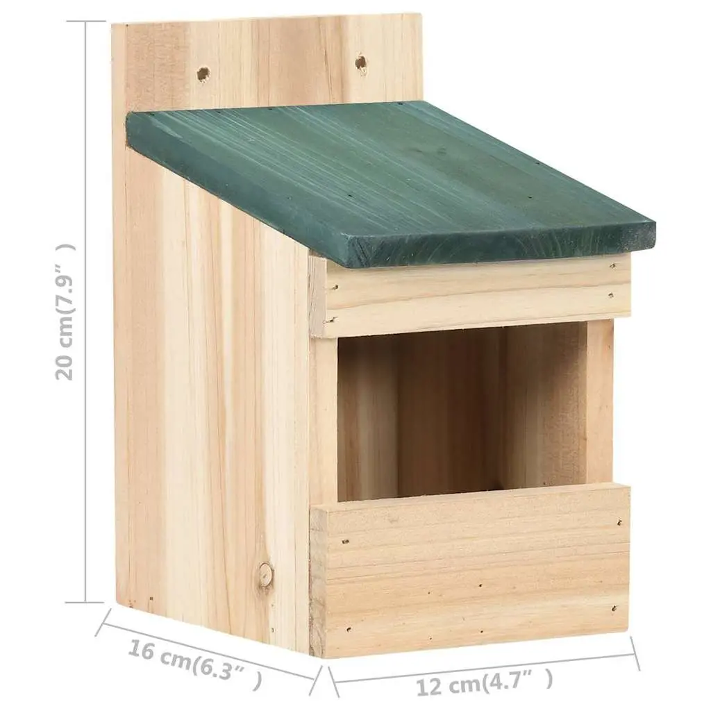 4-Piece Wooden Birdhouse Set for Gardens