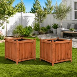Practical 2 Pack Raised Garden Beds for Outdoor Use