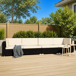 Practical 4-Piece Garden Sofa Set for Any Space