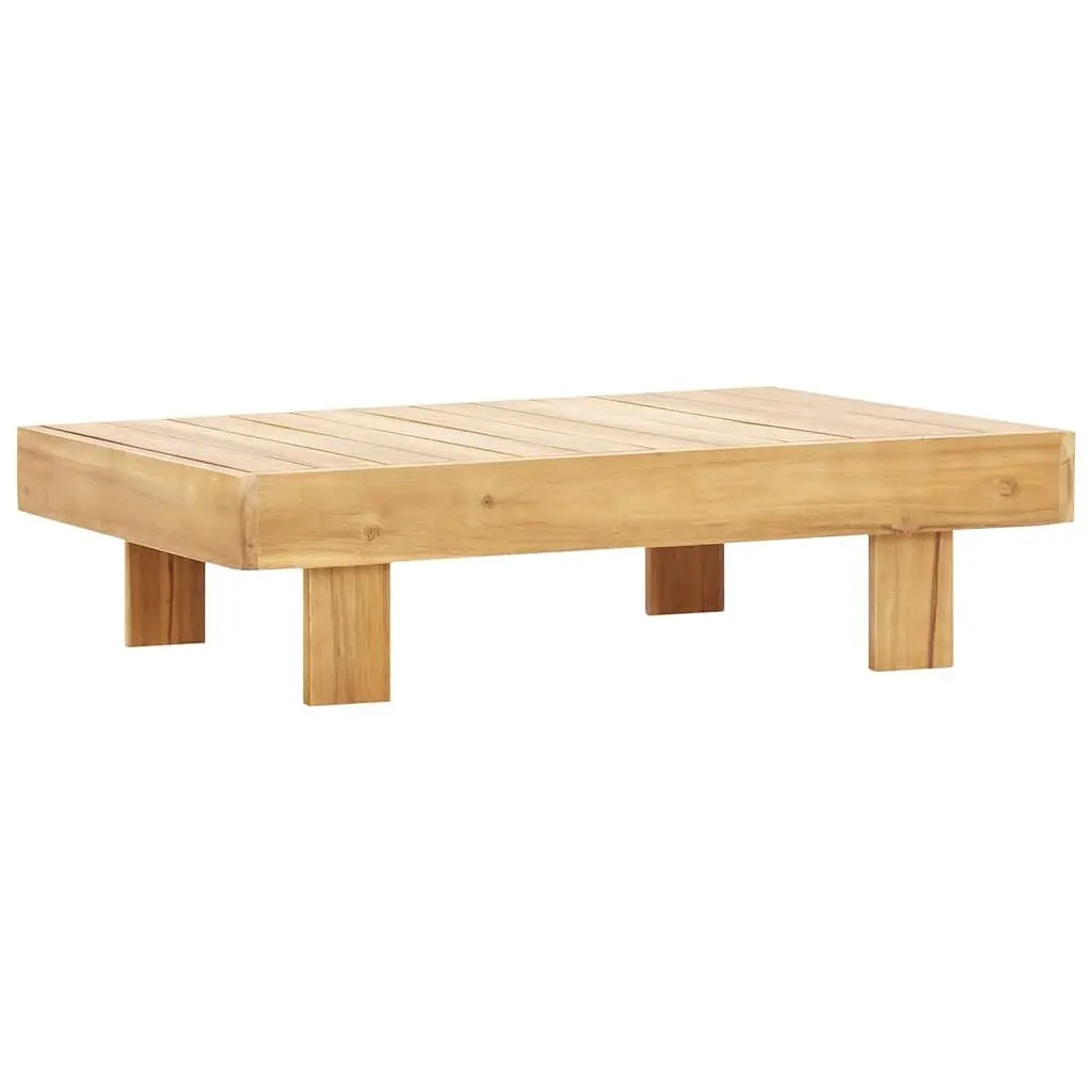 Coffee Table Solid Acacia Wood 100x60x25 cm Brown Teak Look Indoor Outdoor Furniture