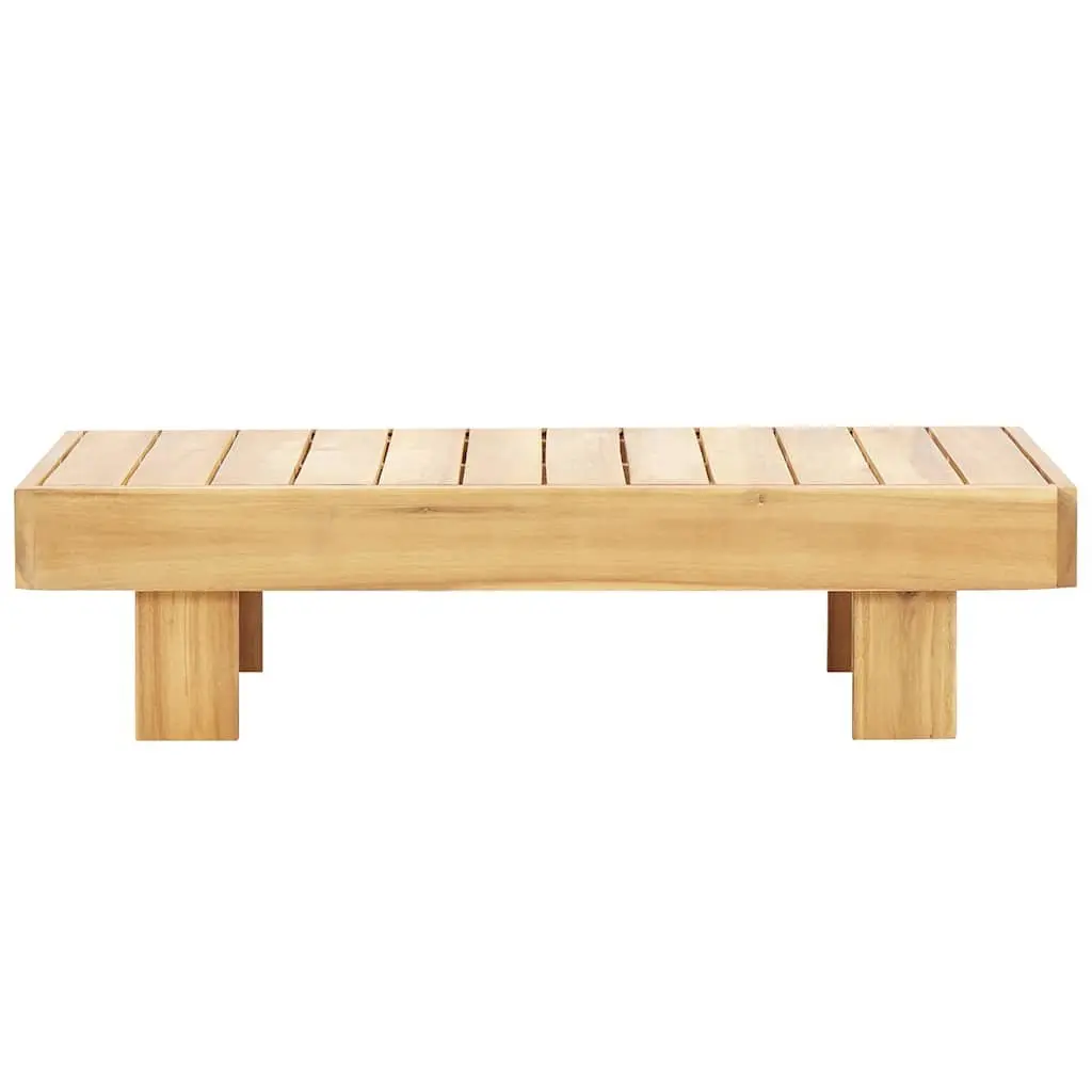 Coffee Table Solid Acacia Wood 100x60x25 cm Brown Teak Look Indoor Outdoor Furniture