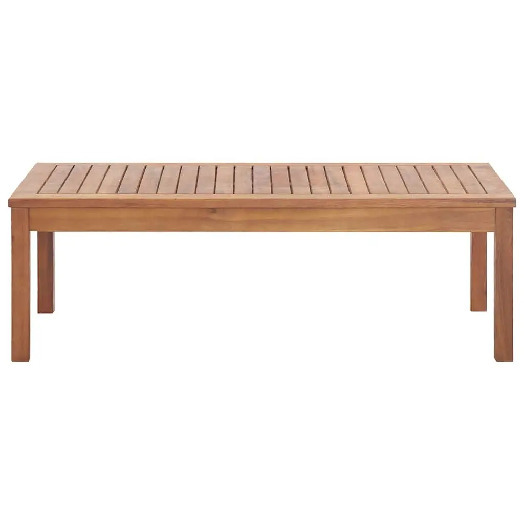 4 Piece Garden Lounge Set Acacia Wood Outdoor Furniture Sofa White