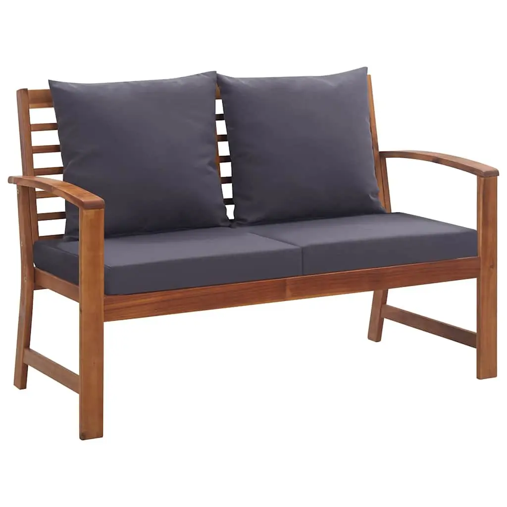 Outdoor Lounge Set 4 Piece Garden Furniture with Cushions Grey Patio Sofa