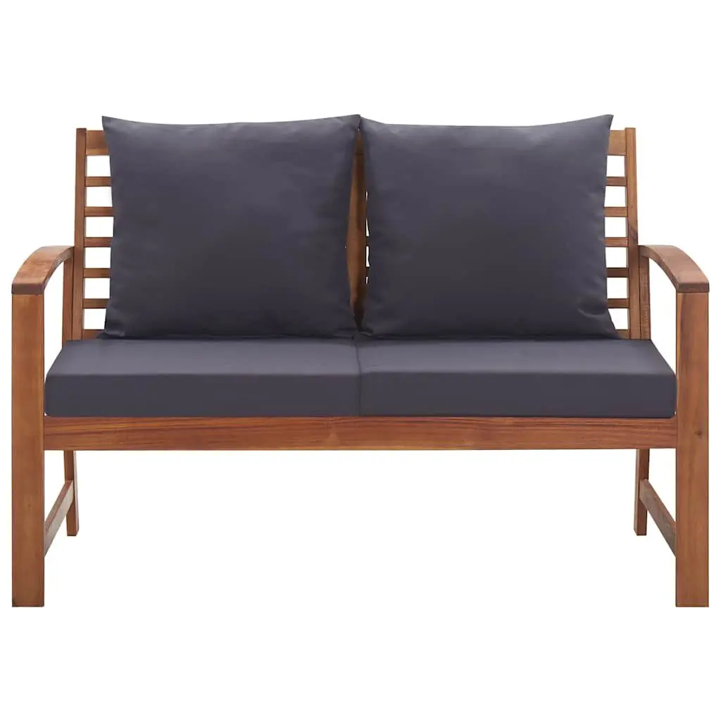 Outdoor Lounge Set 4 Piece Garden Furniture with Cushions Grey Patio Sofa