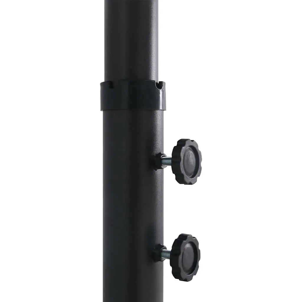 Garden Parasol Double-Top UV Protective Polyester 460x270cm Black Aluminium