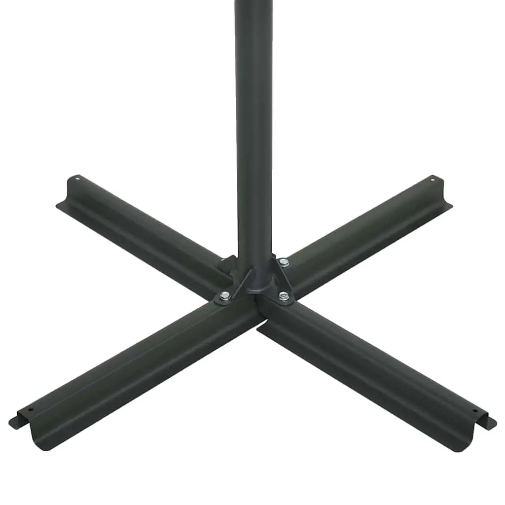 Garden Parasol Double-Top UV Protective Polyester 460x270cm Black Aluminium