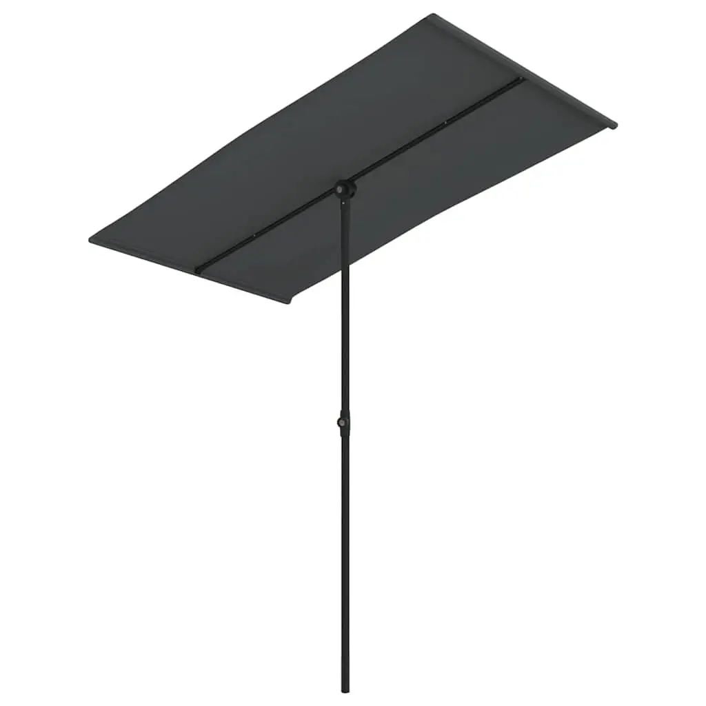Garden Parasol Aluminium 180x110cm Anthracite Rotating Canopy