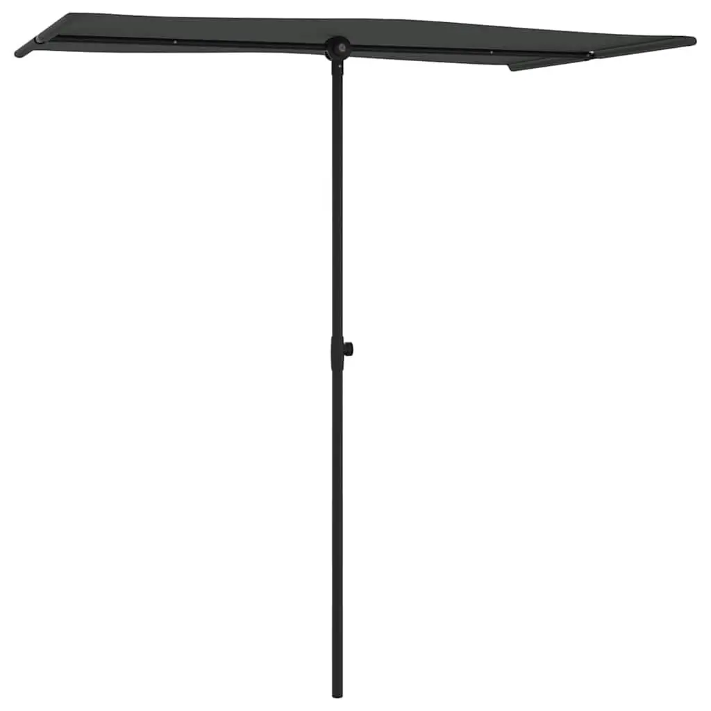 Garden Parasol Aluminium 180x110cm Anthracite Rotating Canopy
