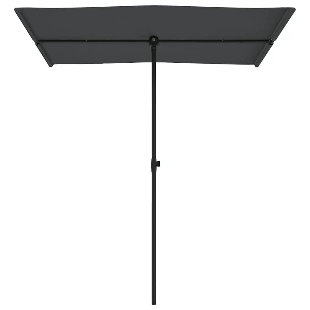Garden Parasol Aluminium 180x110cm Anthracite Rotating Canopy