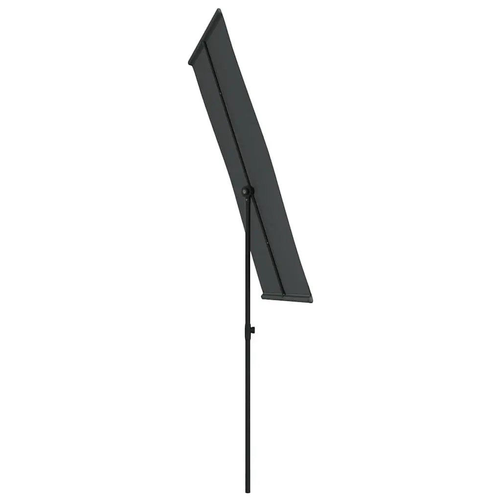 Garden Parasol Aluminium 180x110cm Anthracite Rotating Canopy