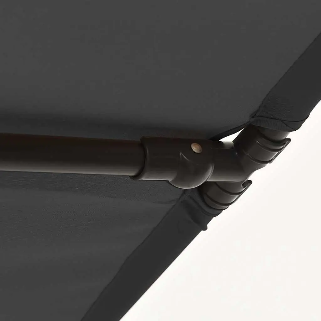 Garden Parasol Aluminium 180x110cm Anthracite Rotating Canopy