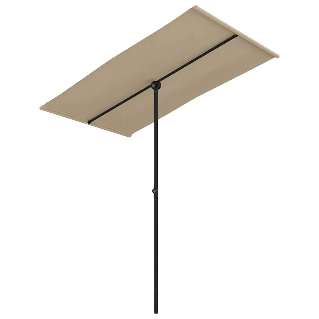Garden Parasol Rotating Cantilever Umbrella Aluminium 180x110cm Taupe