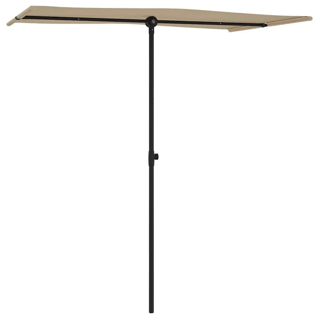 Garden Parasol Rotating Cantilever Umbrella Aluminium 180x110cm Taupe