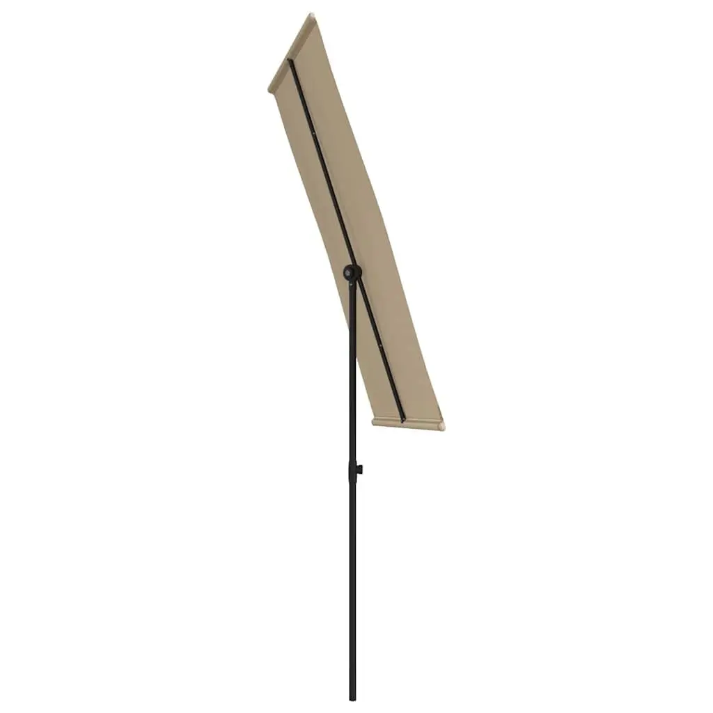 Garden Parasol Rotating Cantilever Umbrella Aluminium 180x110cm Taupe