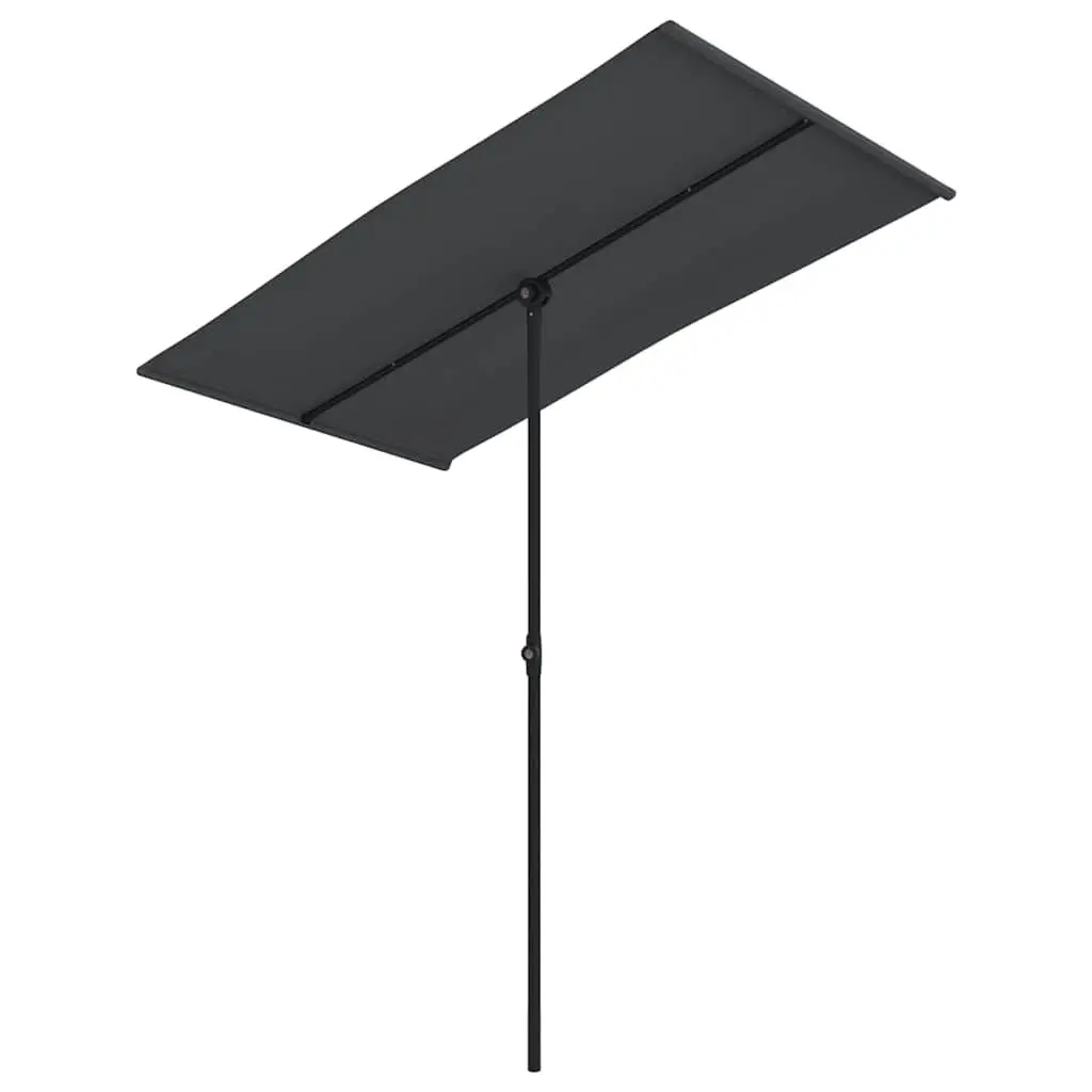 Garden Parasol Aluminium Pole 180x110cm Black