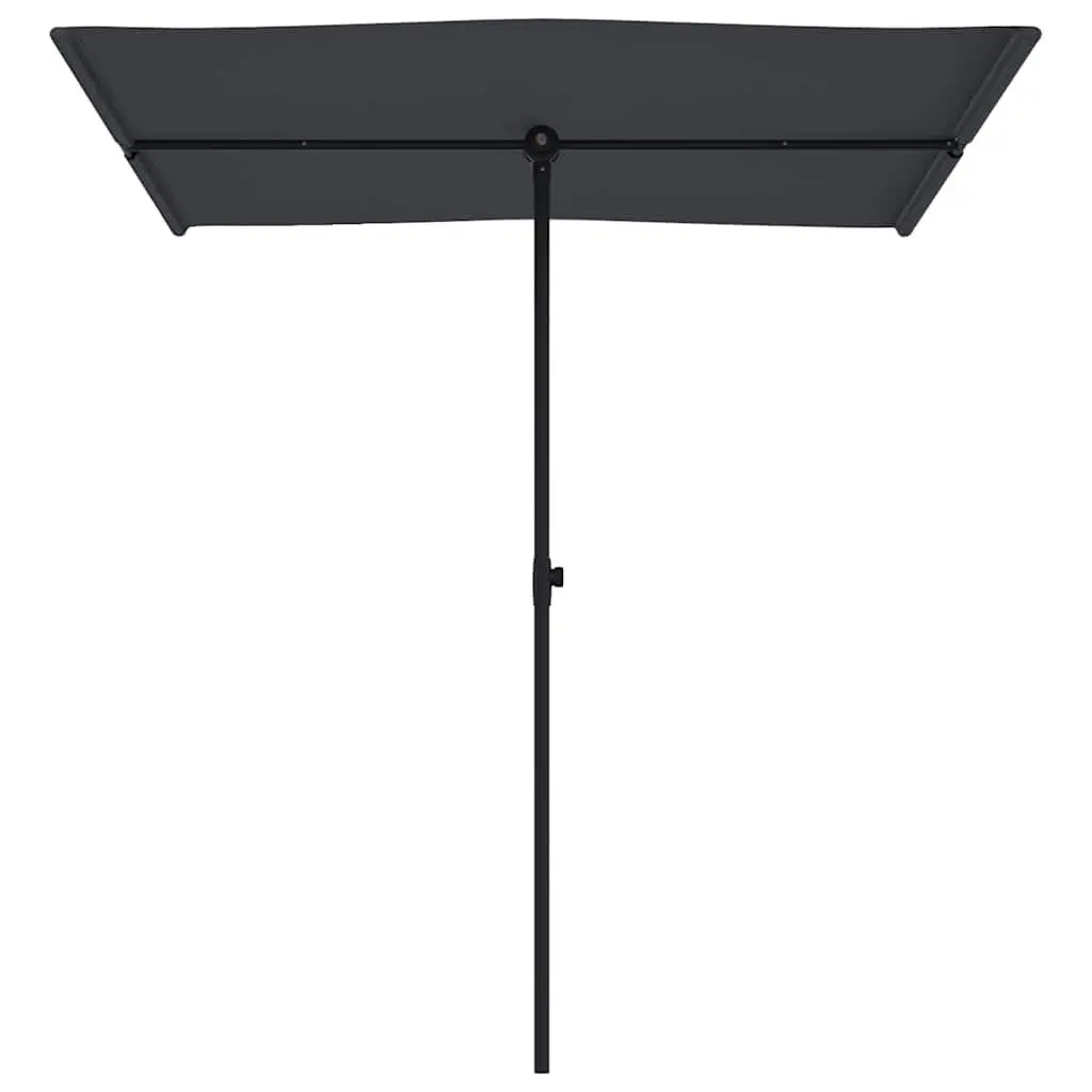 Garden Parasol Aluminium Pole 180x110cm Black
