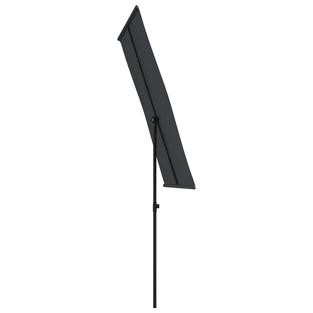Garden Parasol Aluminium Pole 180x110cm Black