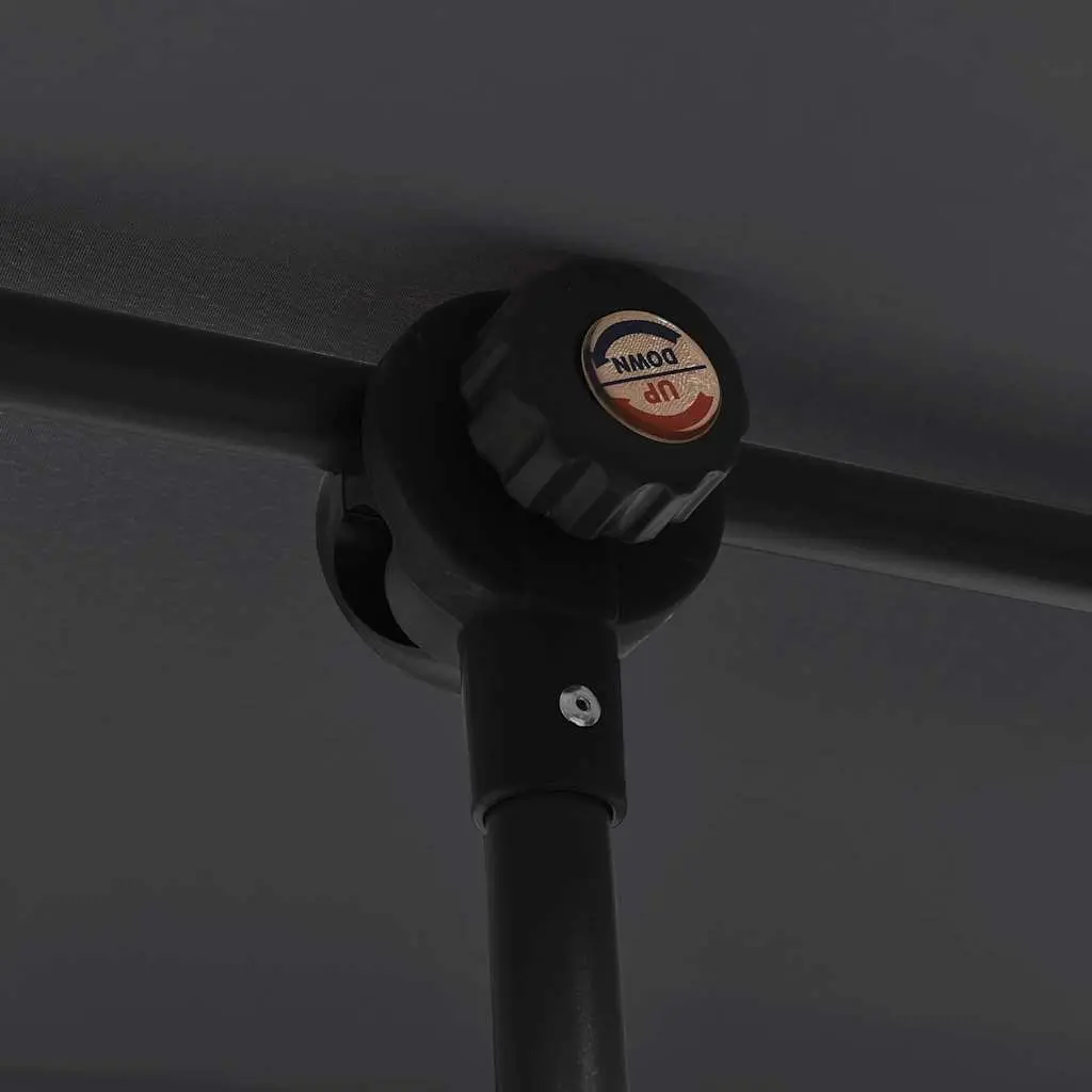 Garden Parasol Aluminium Pole 180x110cm Black