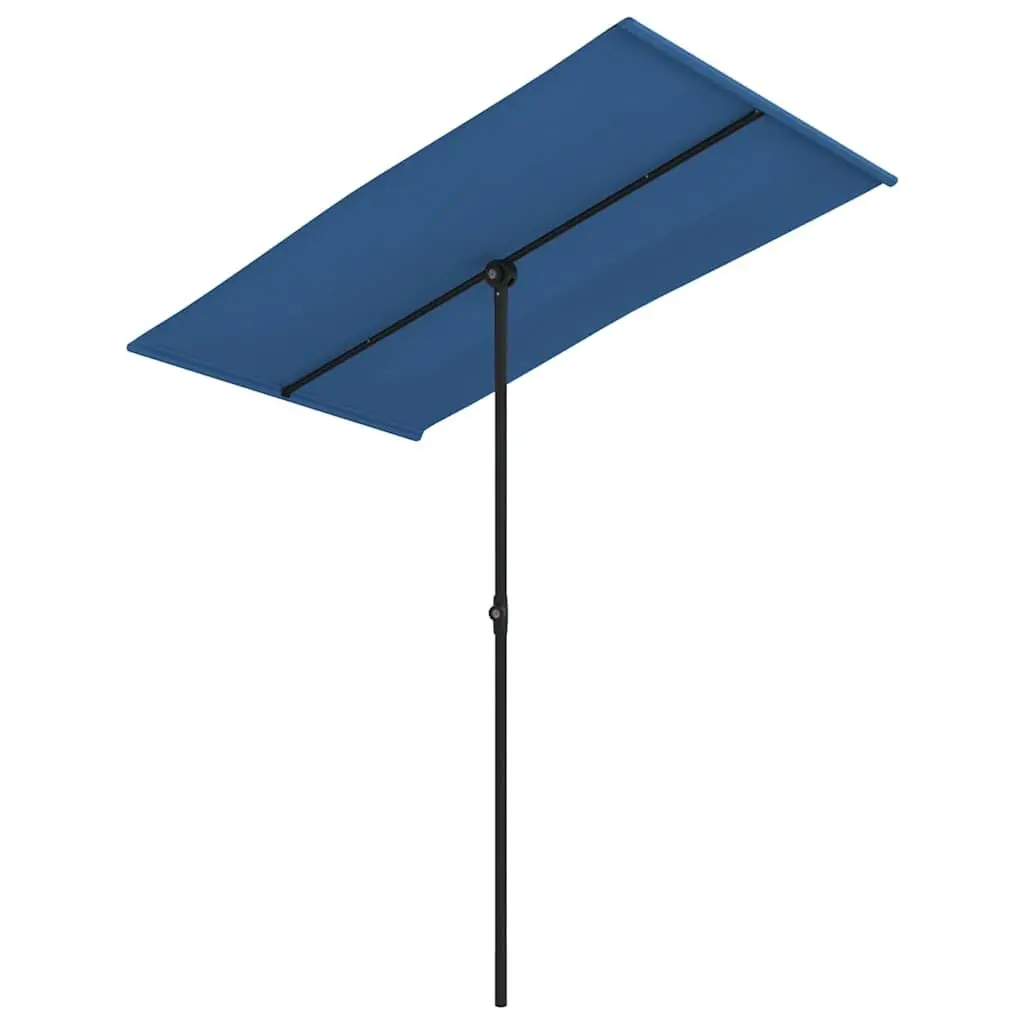 Garden Parasol Umbrella Polyester 180x110 cm Azure Blue