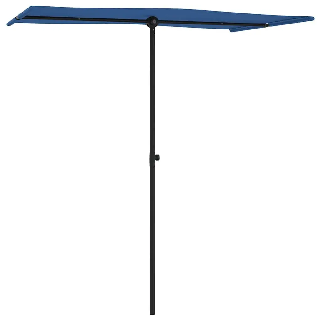 Garden Parasol Umbrella Polyester 180x110 cm Azure Blue