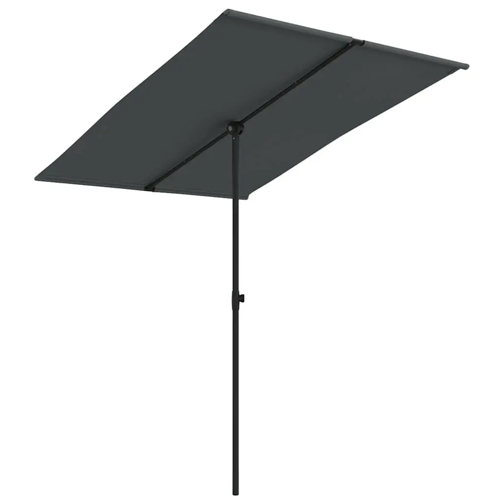 Garden Parasol Outdoor Umbrella Polyester 2x1.5m Anthracite