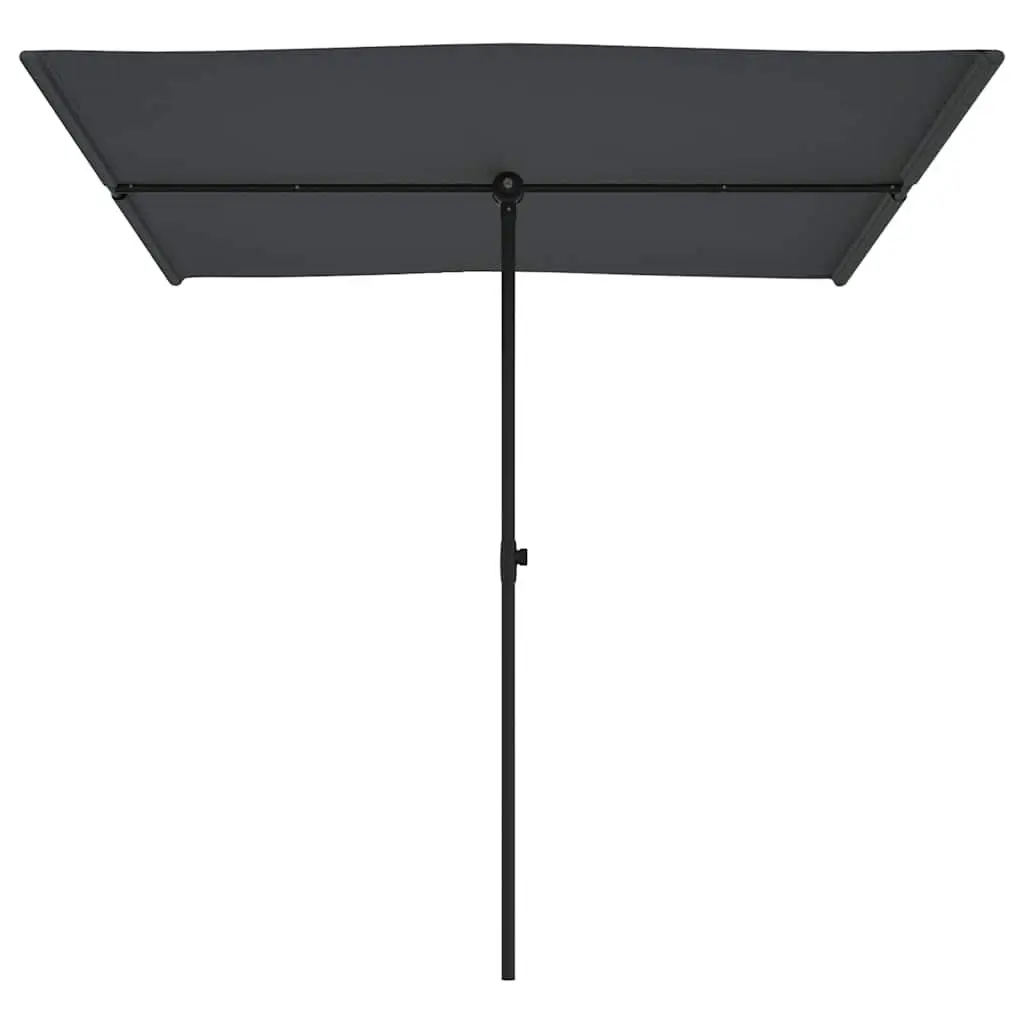 Garden Parasol Outdoor Umbrella Polyester 2x1.5m Anthracite