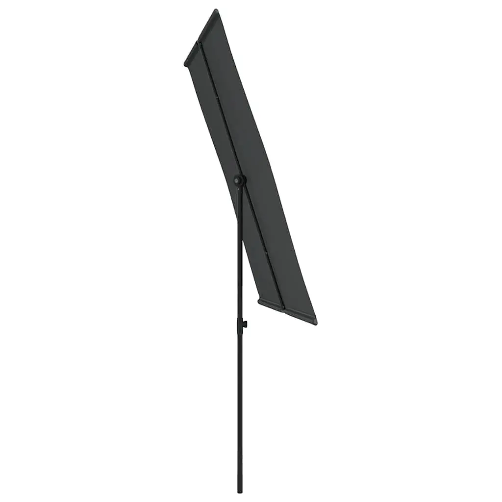 Garden Parasol Outdoor Umbrella Polyester 2x1.5m Anthracite