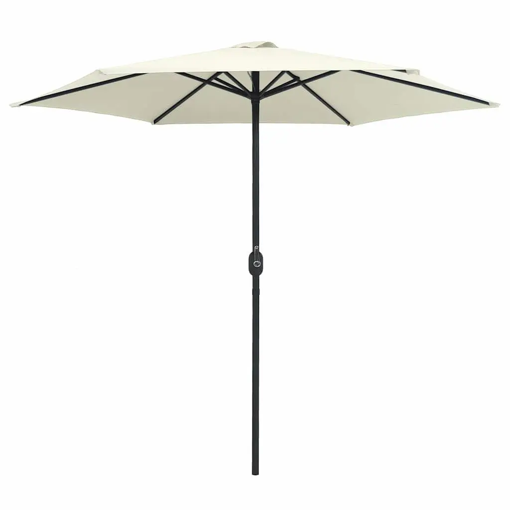 Garden Parasol UV Protective Polyester 270x246cm Aluminium White