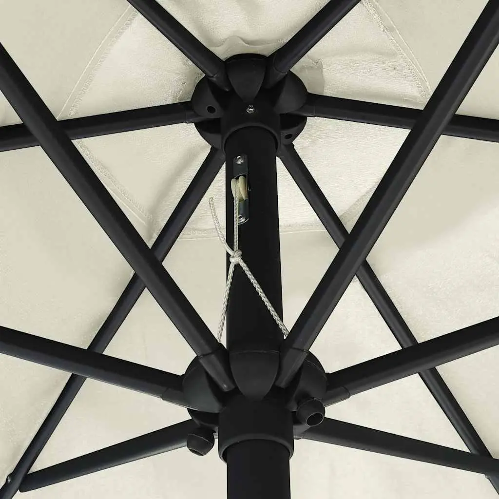 Garden Parasol UV Protective Polyester 270x246cm Aluminium White