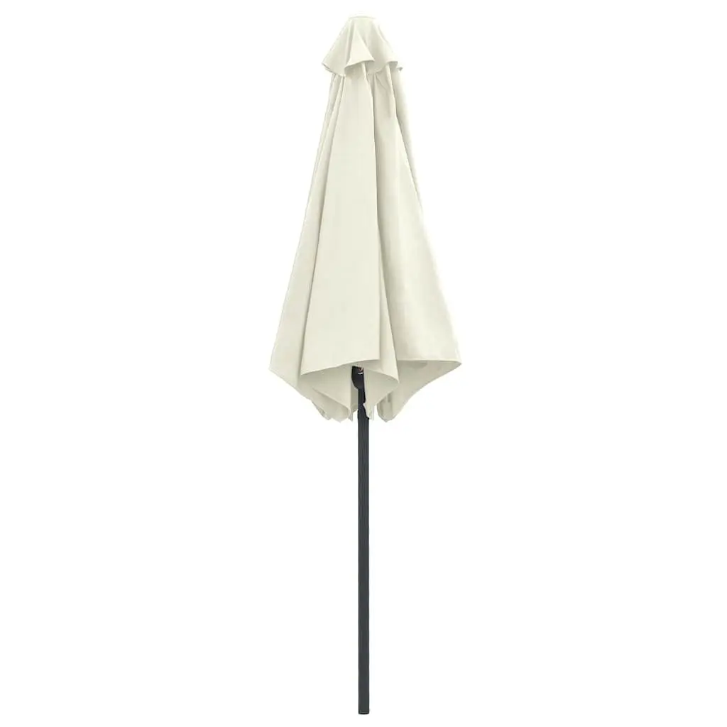 Garden Parasol UV Protective Polyester 270x246cm Aluminium White